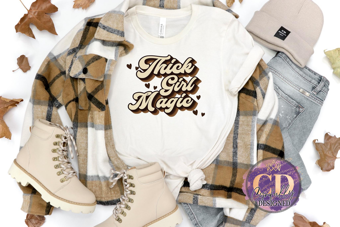 Thick girl magic tee, black girl magic inspired shirt - - Cynfully Designed