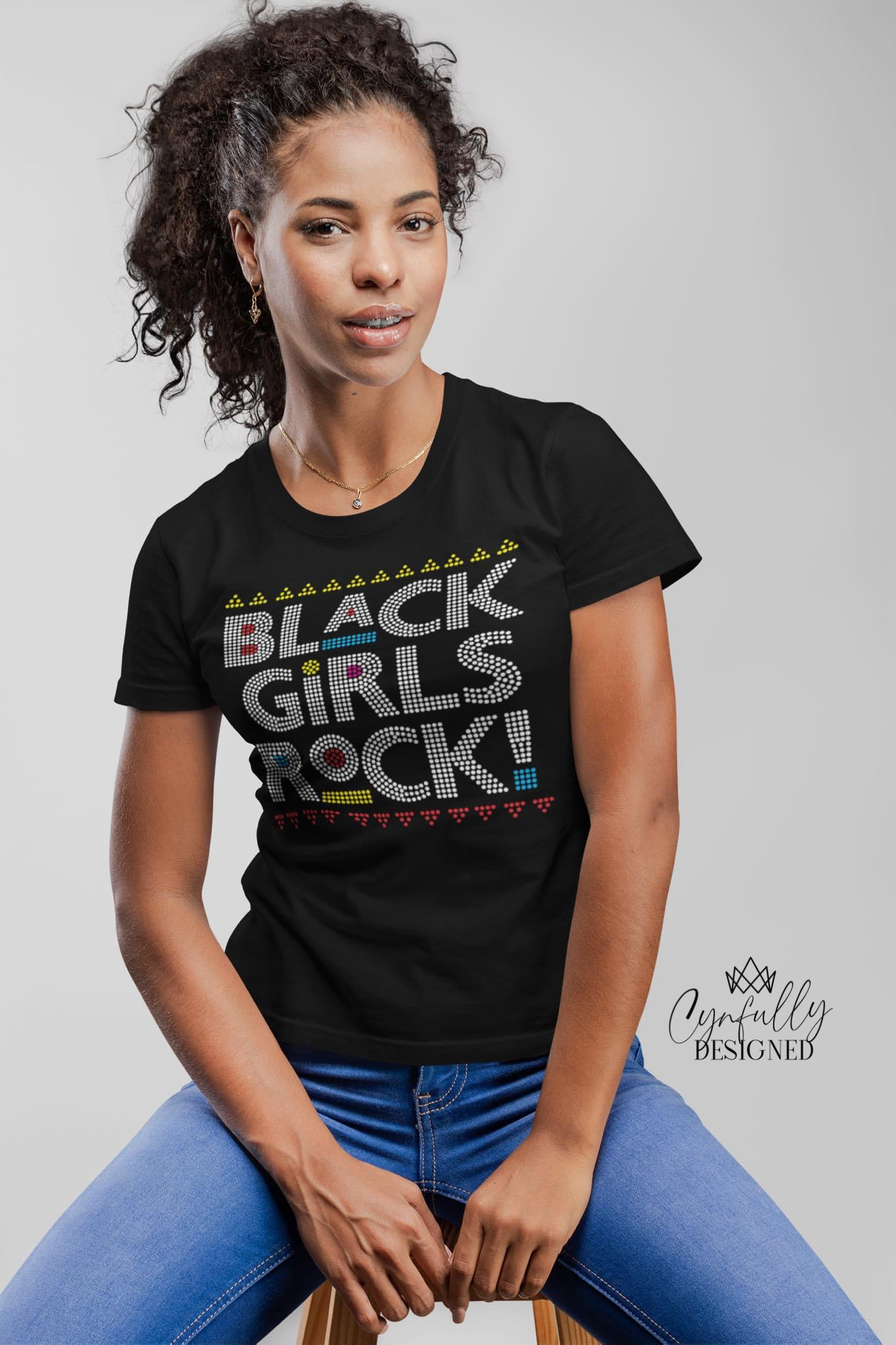 Black Girls Rock Rhinestone shirt - - Cynfully Designed