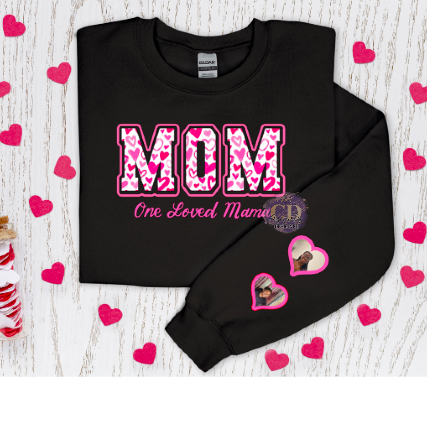 Valentine Mama Sweatshirt/Tee with real photos