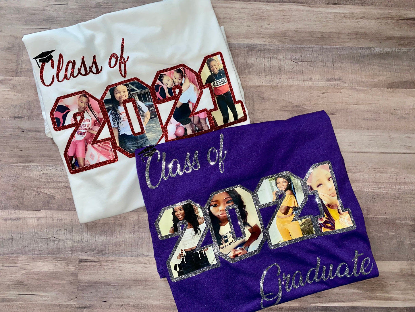 Custom Graduation Graduate Photo Shirt Class of 2022 2023 2024 -  - Cynfully Designed